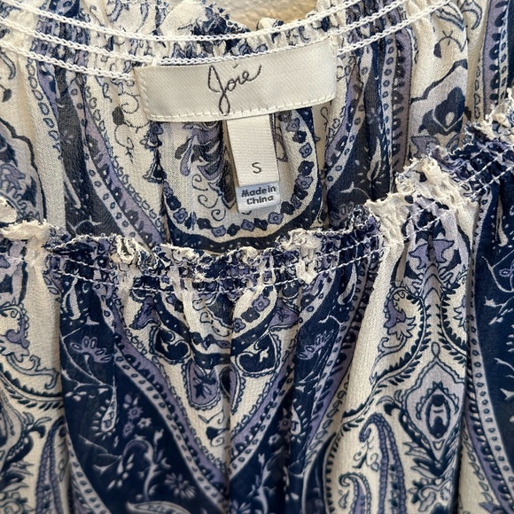 Joie Silk Off the Shoulder Paisley Blouse - Picture 2 of 4